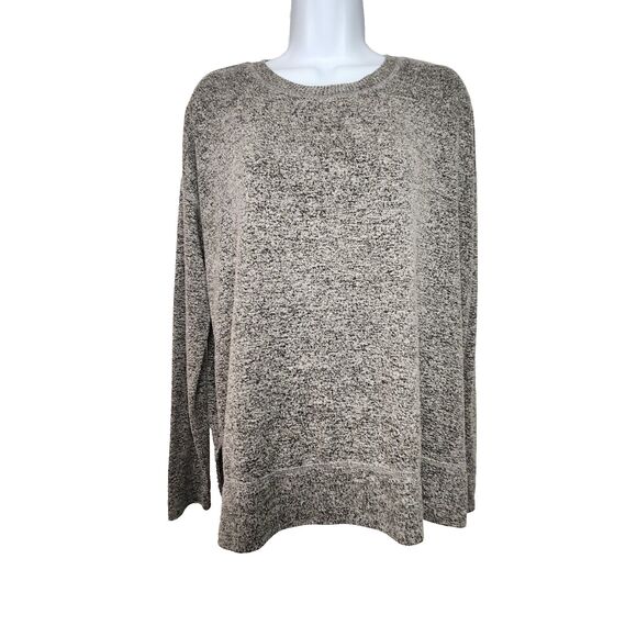 Lucky Brand Sweater Women's Medium Pullover Lightweight Gray Casual Crew Neck - Picture 1 of 10